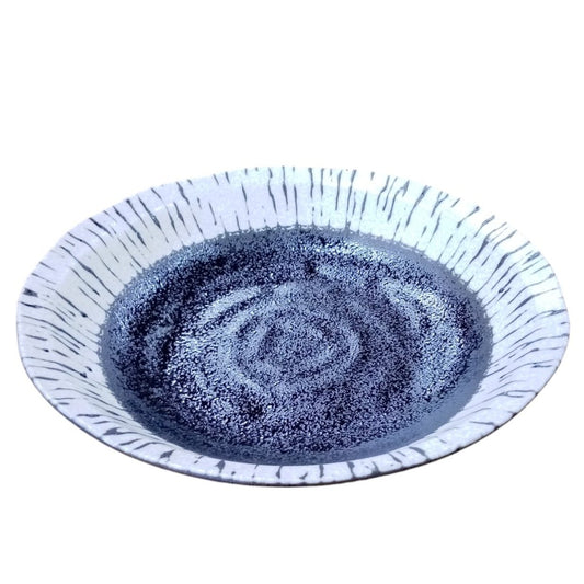 和風パスタ皿 黒潮7.0浅鉢 21.5 x 4.5cm
