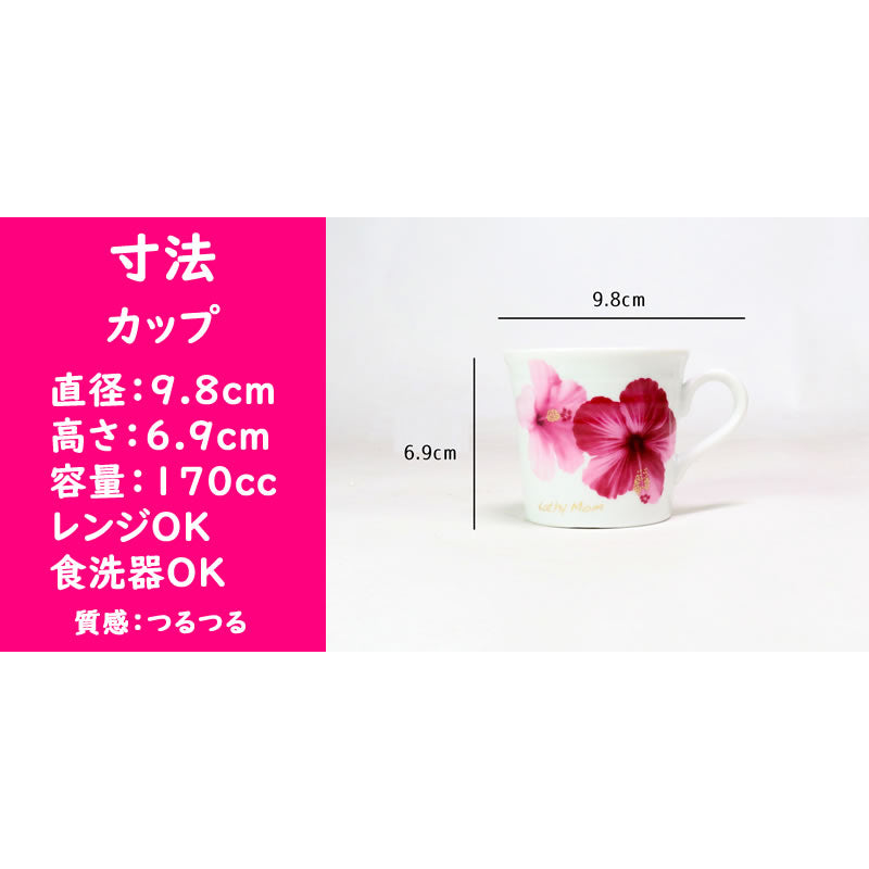 キャシー中島監修 ハイビスカス ペアコーヒー碗皿