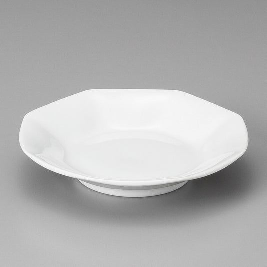 白無地中華八角シュウマイ皿