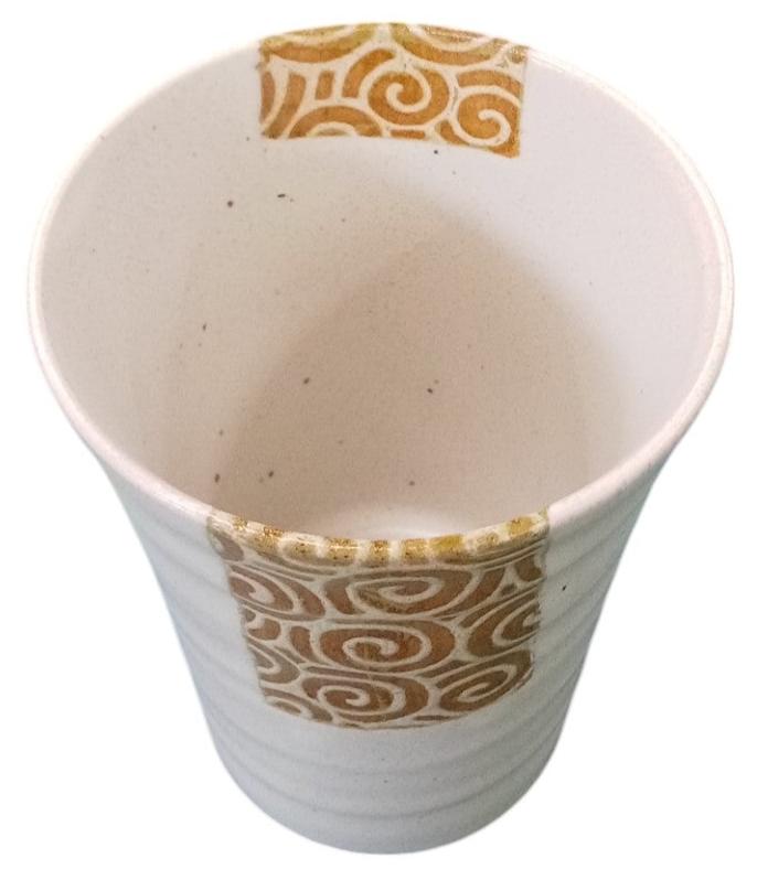 白釉うず唐草フリーカップ [ 8.8×11.3cm･360cc ]