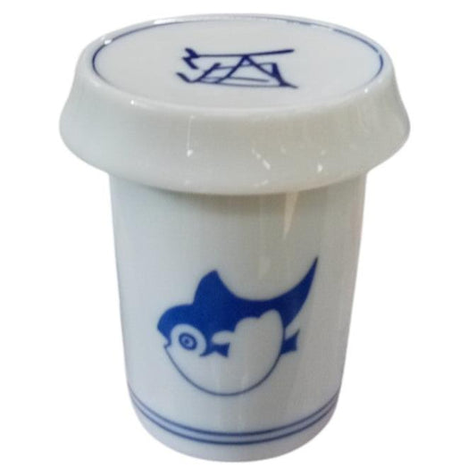 フグひれ酒（フタ付） [6.5 x 9cm 蓋8.2 x 1.8cm 180cc]