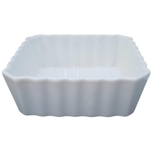 ベイキング食器 白立菊角7 [ 15 x 5cm 509g ]