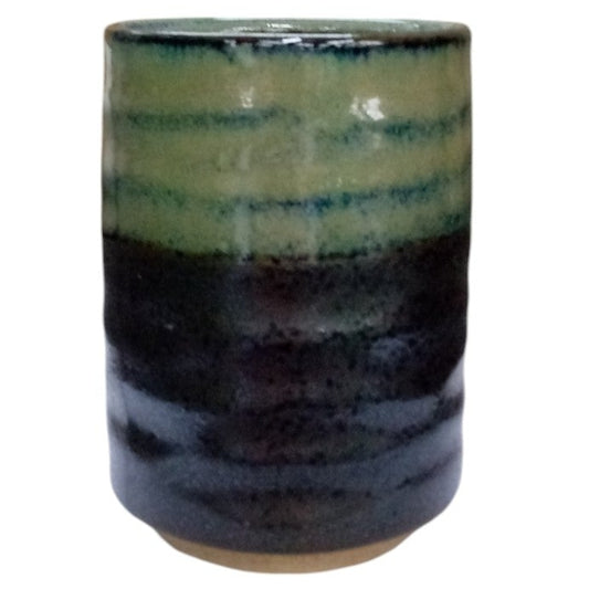 寿司湯呑 波ソギ寿司織部流し [ 7.7 x 10.8cm 400cc ]