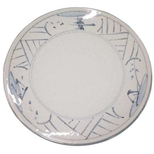 トチリ山水 丸８．０皿 [25×3.3cm]