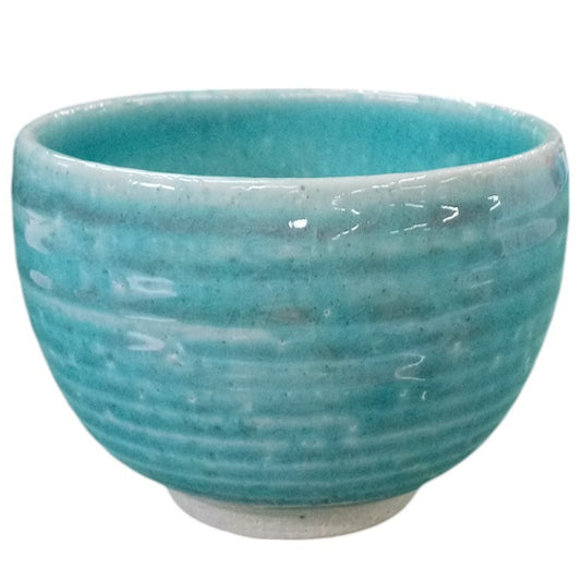 ブルー粉引ゆったり碗 [ 10×7.3cm･320cc ]