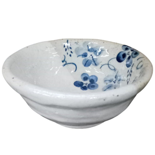 小鉢 雪化粧藍花3.5丸小鉢 [11.4 x 4.5cm]