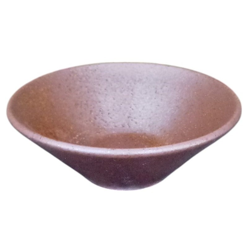 10個セット 水明 12cm浅ボール 赤茶備前 [11.8×4.4cm]