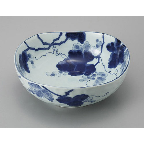 鉢 藍染ぶどう6.8鉢 [20.5 x 7.6cm] | 小鉢