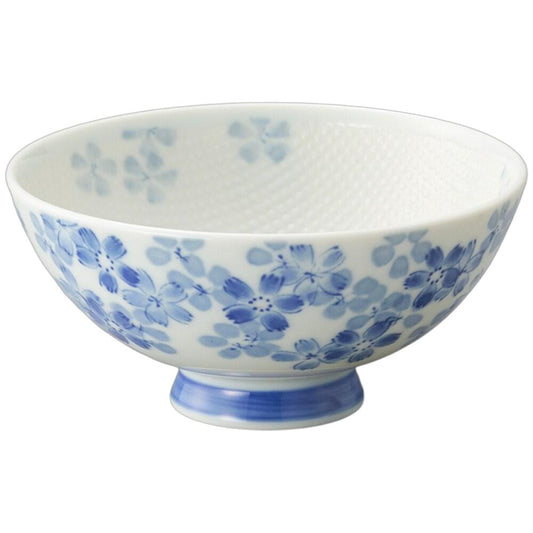 夫婦茶碗 なでしこ ブルーつぶつぶ大平 ブルー [12.8 x 6.3cm] くっつきにくい