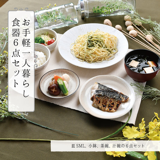 お手軽一人暮らし食器6点セット