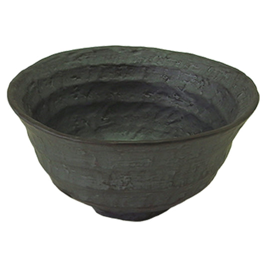 いぶし黒(六べ)茶碗(小) [ Φ12 x H6cm 260g ]