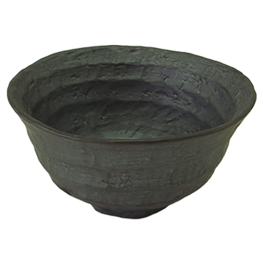 いぶし黒(六べ)茶碗(小) [ Φ12 x H6cm 260g ]