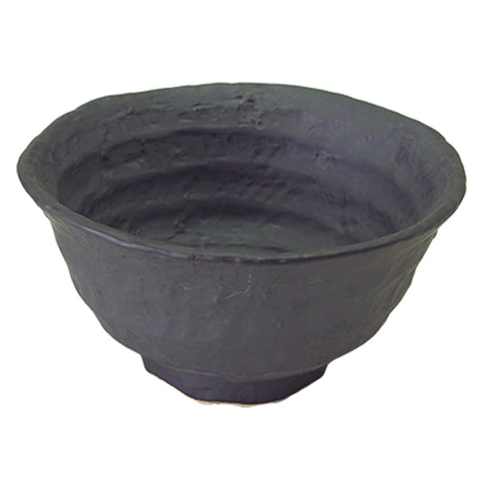 いぶし黒(六べ)茶碗(中) [ Φ13.5 x H7cm 360g ]