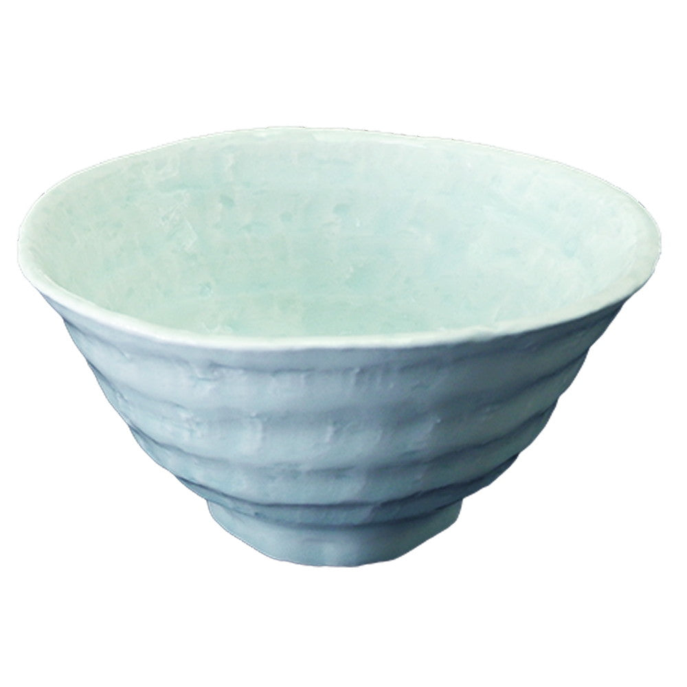(強)青白磁(六べ)茶碗(大) [ Φ15 x H7.5cm 440g ]