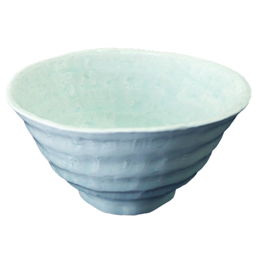 (強)青白磁(六べ)茶碗(大) [ Φ15 x H7.5cm 440g ]