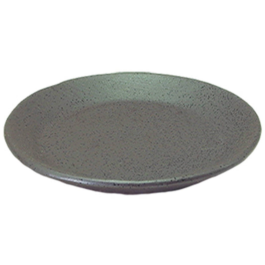(強)黒南蛮(布目)5.5丸皿 [ Φ16.5 x H1.5cm 300g ]