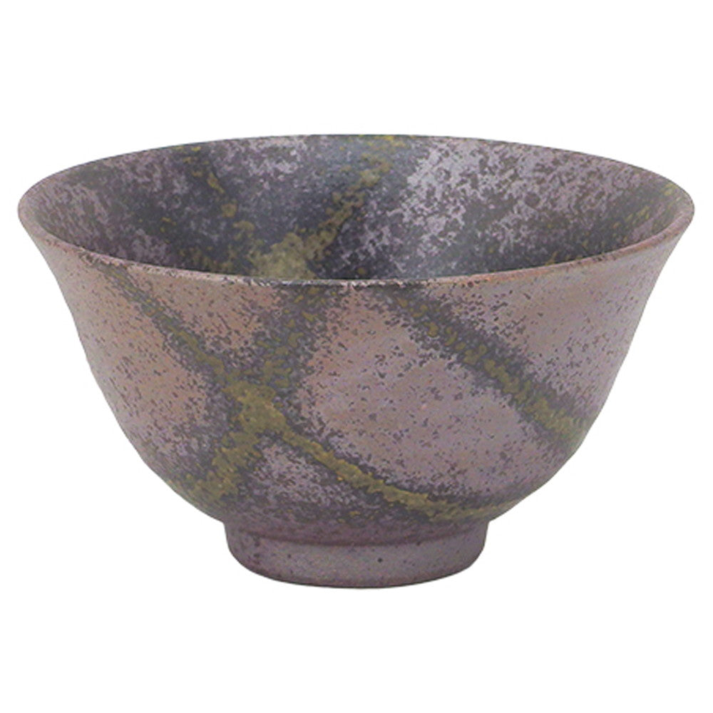 備前風たすき反茶碗(中) [ 12.5 x 7cm ]