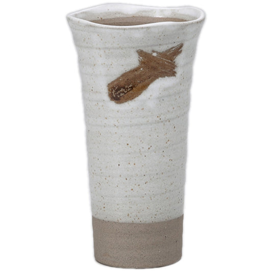 ノッポビール 粉引宿木ハケ [ 7 x 13cm 200cc ]