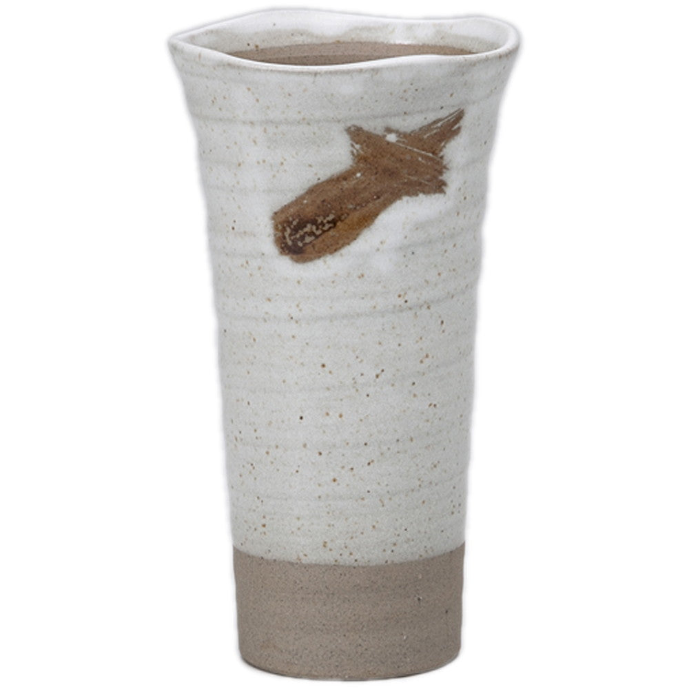 ノッポビール 粉引宿木ハケ [ 7 x 13cm 200cc ]