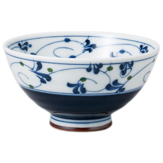 内外土岐唐草青 中平 [ Φ11.8 x H6.3cm ]