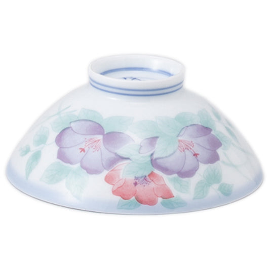 白磁彩花中平 [ Φ11.8 x 4.8cm ]