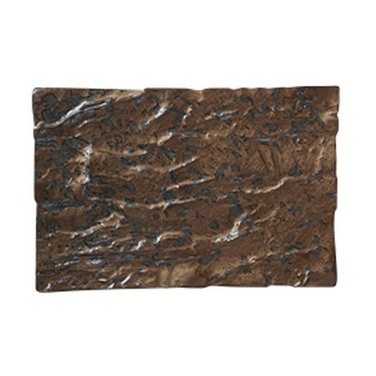 ブロンズ＆ブラックアラカルト ブロンズ炭型長角皿 小 [ 19 x 12.7 x 1cm ]