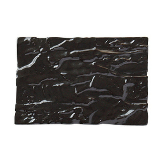 ブロンズ＆ブラックアラカルト ブラック炭型長角皿 小 [ 19 x 12.7 x 1cm ]