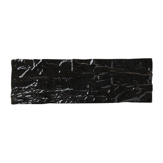 ブロンズ＆ブラックアラカルト ブラック炭型細長角皿 [ 31.3 x 10 x 1cm ]