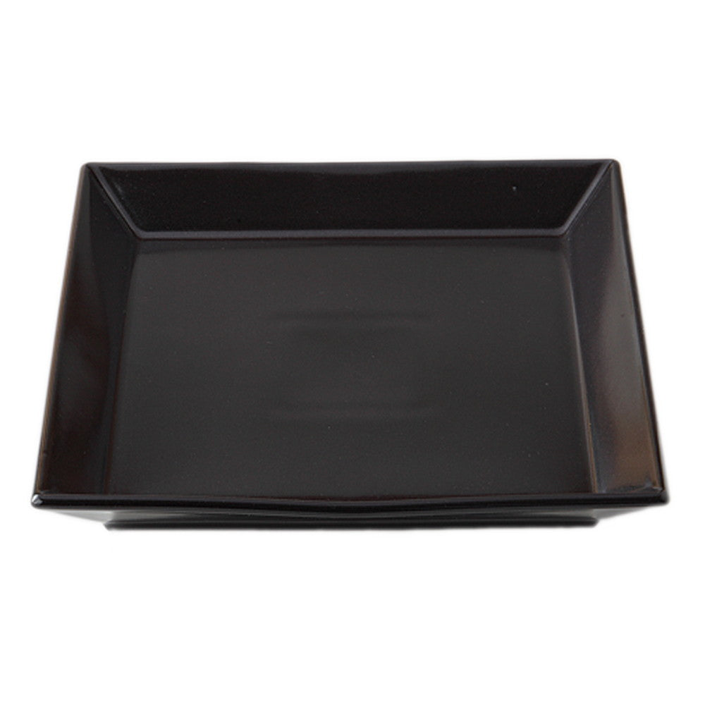 ブロンズ＆ブラックアラカルト 黒マット正角皿 [ 22 x 22 x 3cm ]