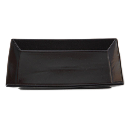 ブロンズ＆ブラックアラカルト 黒マット長角皿 中 [ 22 x 15.2 x 2.5cm ]