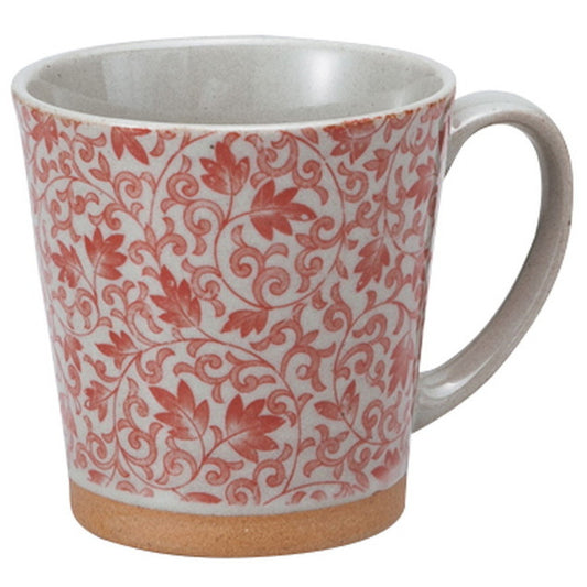 土物サラサ赤 マグ [ Φ8.6 x H8.6cm 280cc ] マグカップ