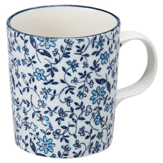 小花唐草 軽量マグ 青 [ 7.9 x 9cm 320cc ] マグカップ
