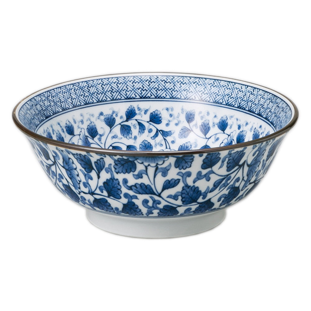 藍染牡丹68ラーメン丼 [ 20.5 x 8cm 1200cc ]