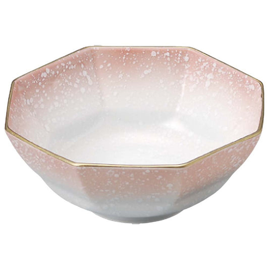 刺身 ピンク吹八角刺身鉢 ［ 15.5 x 6.3cm ］