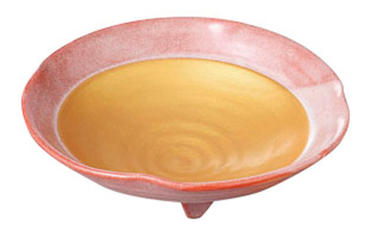 赤楽金彩平向付 [ 18 x 5.5cm ] [ 刺身皿 ] | 和食 飲食店 旅館 料亭 業務用