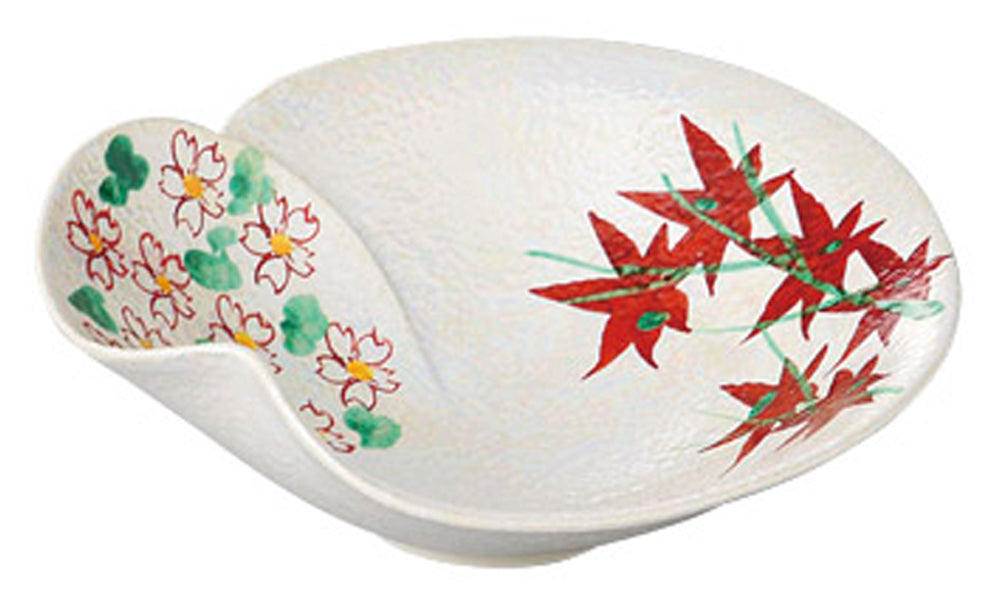 ラスター春秋向付 [ 17.6 x 17.2 x 6.2cm ] [ 向付 ] | 和食 飲食店 旅館 料亭 業務用