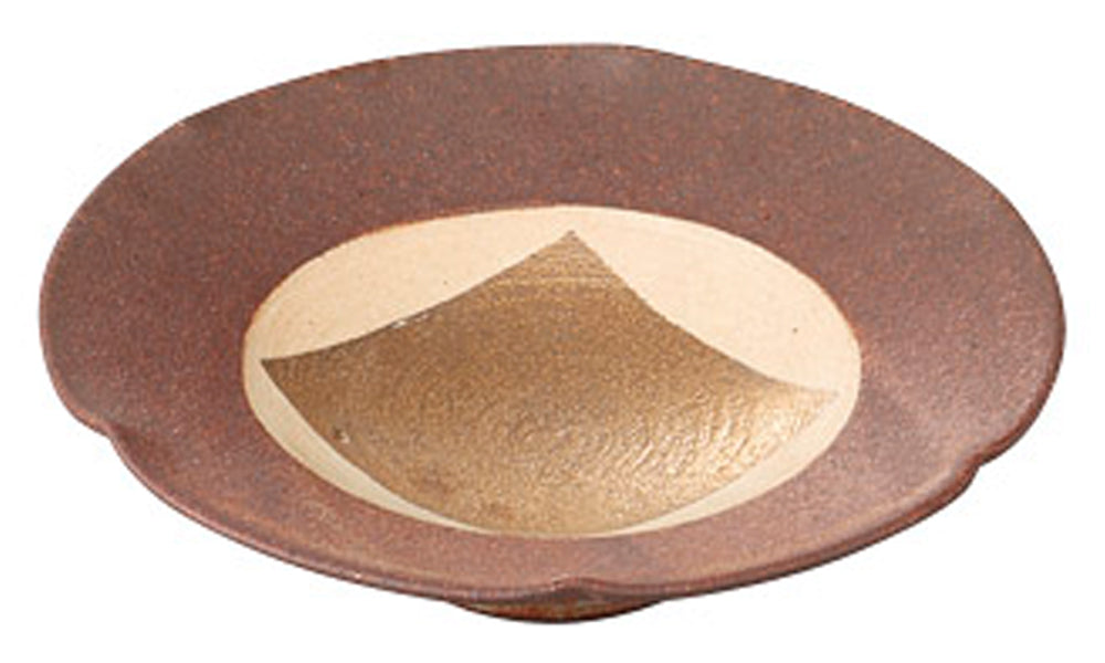 窯変金彩高台皿 [ 16.5 x 4.5cm ] [ 向付 ] | 和食 飲食店 旅館 料亭 業務用