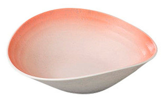 ピンク吹たわみ型向付 [ 16.6 x 15.1 x 5cm ] [ 向付 ] | 和食 飲食店 旅館 料亭 業務用