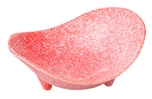 柿釉白吹三ツ足向付 [ 14.6 x 12.1 x 5.8cm ] [ 向付 ] | 和食 飲食店 旅館 料亭 業務用