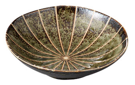 深緑十草5.5浅鉢 [ 17 x 5cm ] [ 向付 ] | 和食 飲食店 旅館 料亭 業務用