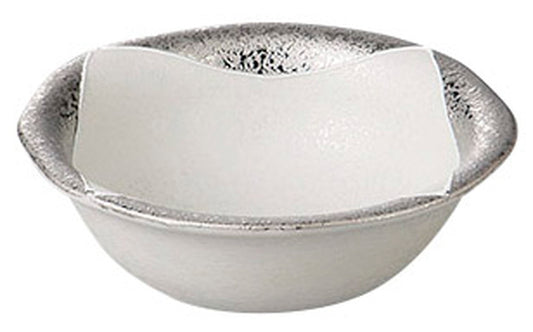 プラチナスクエアーつば付 丸4.0鉢 [ 13.5 x 4.6cm ] [ 丸小鉢 ] | 和食 飲食店 旅館 料亭 業務用