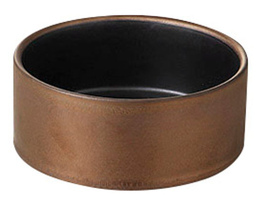 ゴールド内黒マット切立鉢 [ 12 x 5cm ] [ 丸小鉢 ] | 和食 飲食店 旅館 料亭 業務用