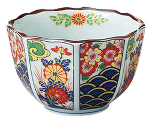 錦古伊万里青海波八角小付け 有田焼 [ 8.7 x 5.5cm ] [ 丸小鉢 ] | 和食 飲食店 旅館 料亭 業務用