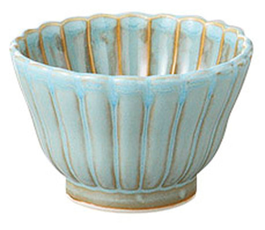 みずあさぎ菊型深小鉢 [ 9.5 x 6cm ] [ 丸小鉢 ] | 和食 飲食店 旅館 料亭 業務用