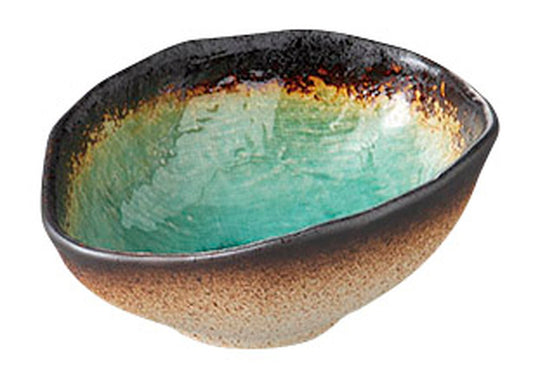 新海変形ダ円小鉢 [ 14.8 x 11.5 x 6cm ] [ 変形小鉢 ] | 和食 飲食店 旅館 料亭 業務用