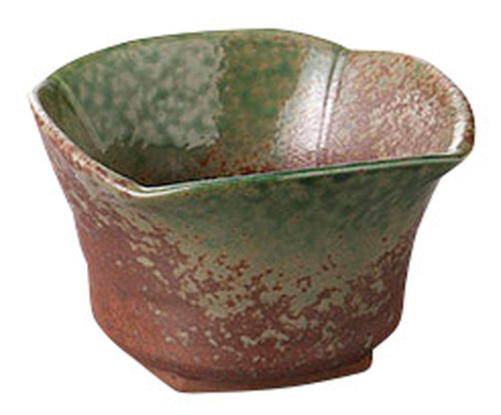 南蛮織部四方小鉢(小) [ 9 x 9 x 5.7cm ] [ 角小鉢 ] | 和食 飲食店 旅館 料亭 業務用