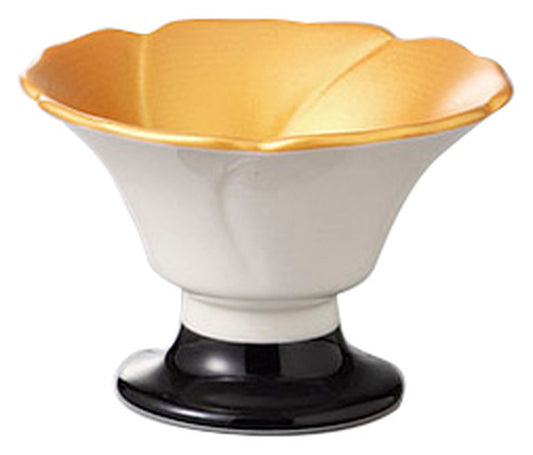 内金花型黒高台珍味 [ 7.6 x 5.1cm ] [ 珍味 ] | 和食 飲食店 旅館 料亭 業務用