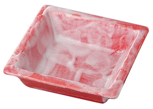 東雲(しののめ)赤楽角鉢 [ 11.5 x 11.5 x 3.7cm ] [ 松花堂 ] | 和食 飲食店 行楽 料亭 業務用