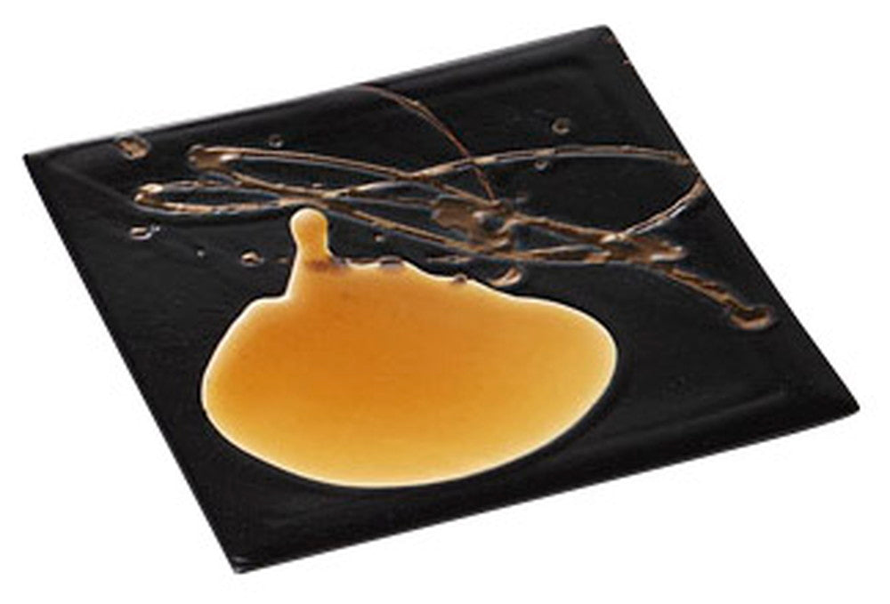 ゴールド琥珀流正角皿 [ 16 x 16 x 1cm ] [ 前菜皿 ] | 和食 飲食店 旅館 料亭 業務用