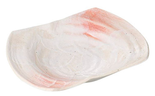 桜志野両切長鉢 [ 25.5 x 18 x 5cm ] [ 前菜皿 ] | 和食 飲食店 旅館 料亭 業務用